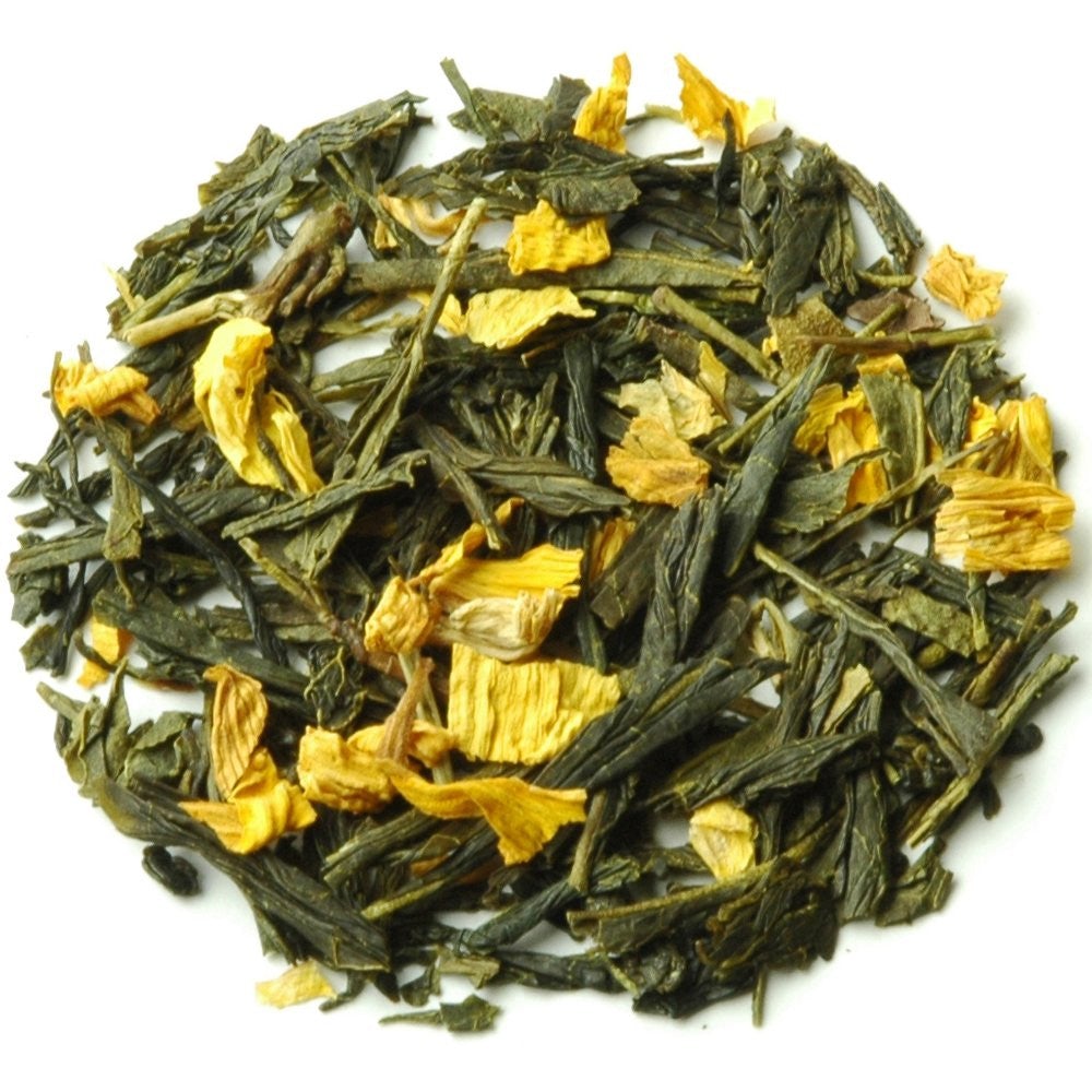 Tea Palace green loose leaf tea with peach