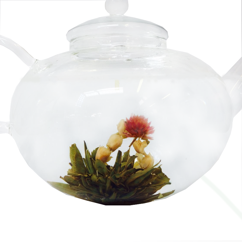 Blühender Tee: Drache mit vier Blumen